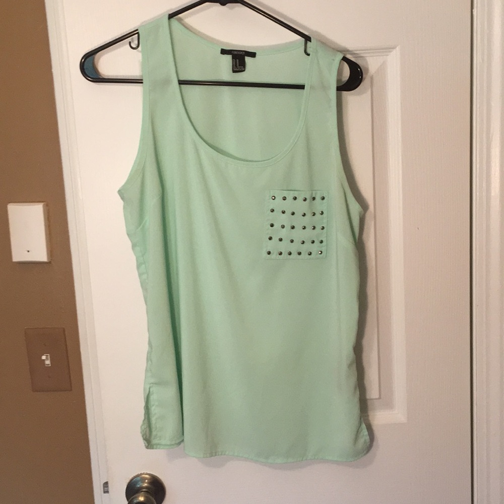 Mint green tank top